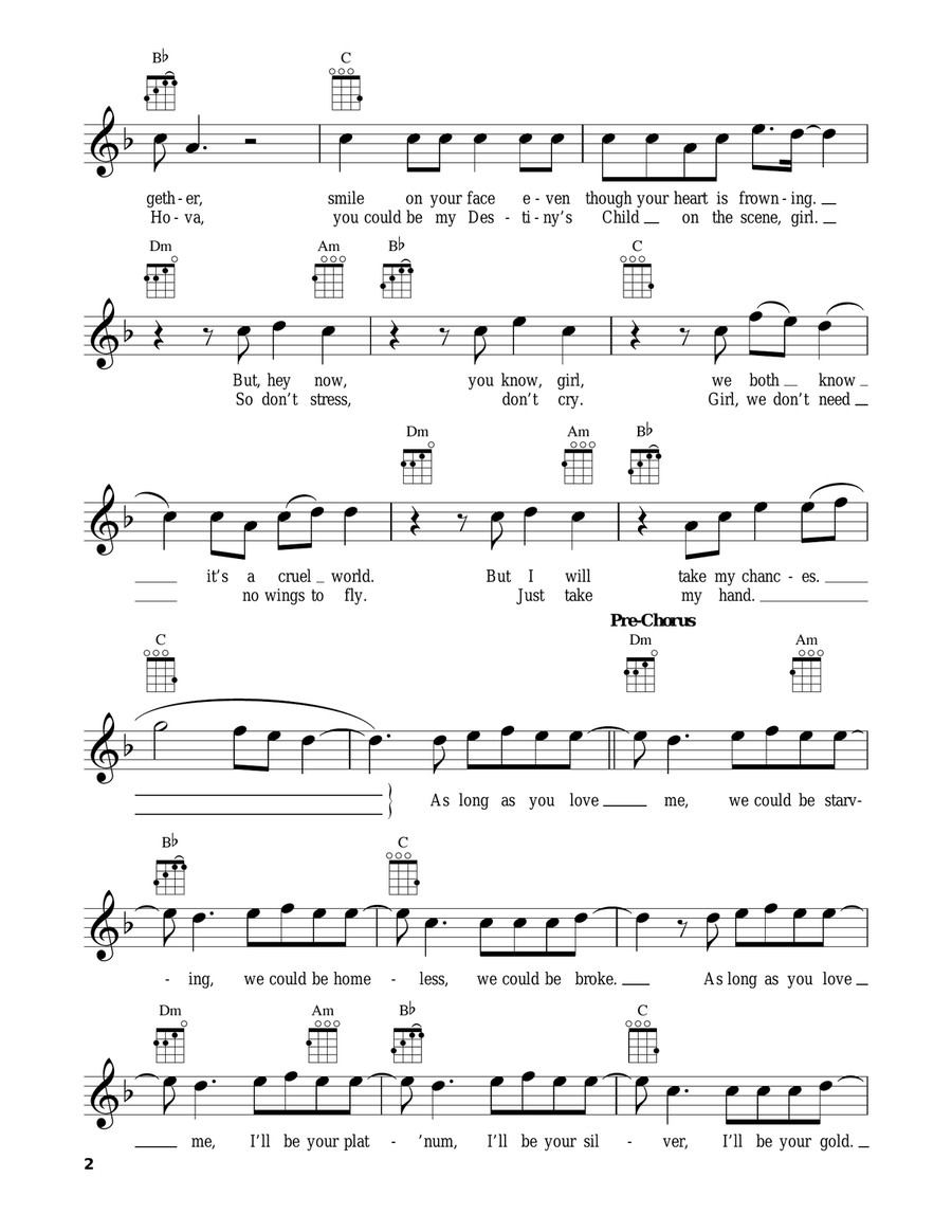 As Long As You Love Me As Long As You Love Me Ukulele scores gallery preview page 2