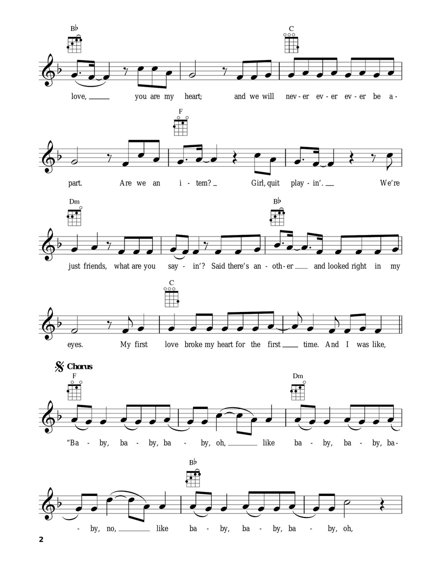 Baby Baby Ukulele scores gallery preview page 2