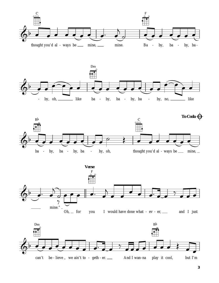 Baby Baby Ukulele scores gallery preview page 3
