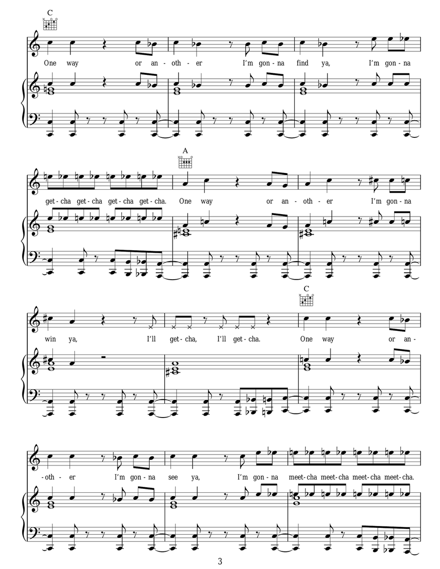 One Way Or Another (Teenage Kicks) Acoustic Guitar scores gallery preview page 3