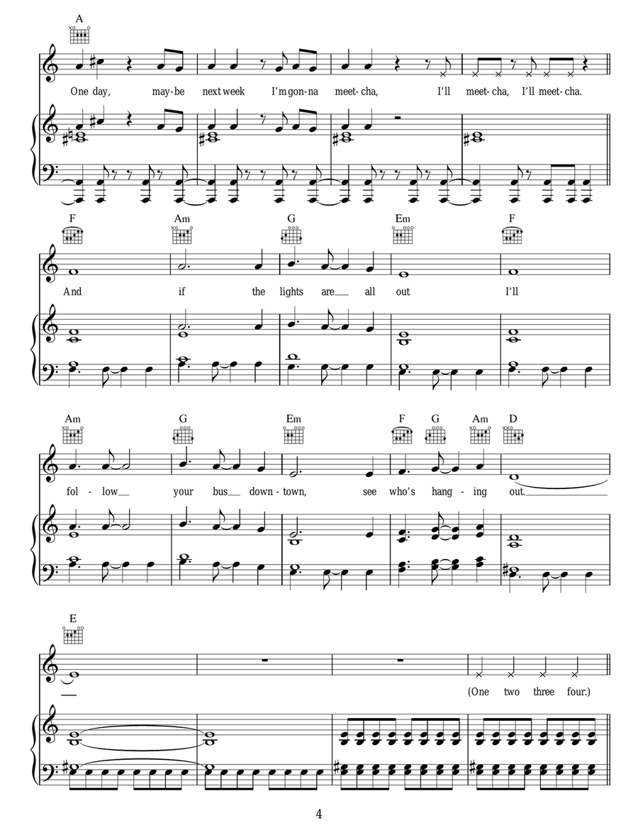 One Way Or Another (Teenage Kicks) Acoustic Guitar scores gallery preview page 4