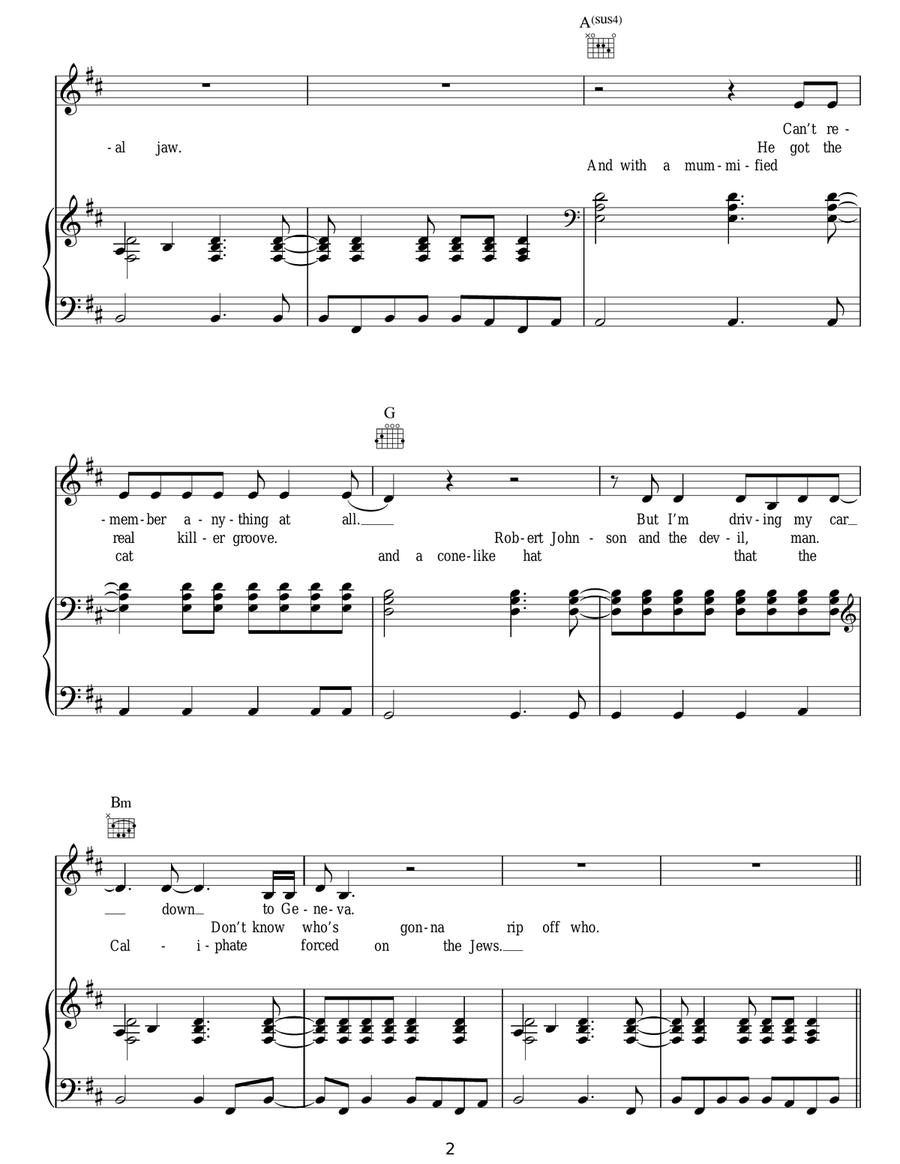 Higgs Boson Blues Guitar scores gallery preview page 2