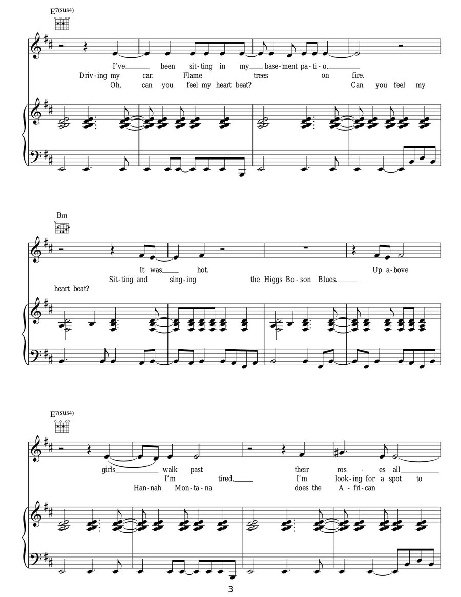Higgs Boson Blues Guitar scores gallery preview page 3