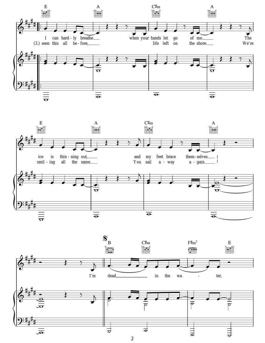 Dead In The Water Dead In The Water Acoustic Guitar scores gallery preview page 2