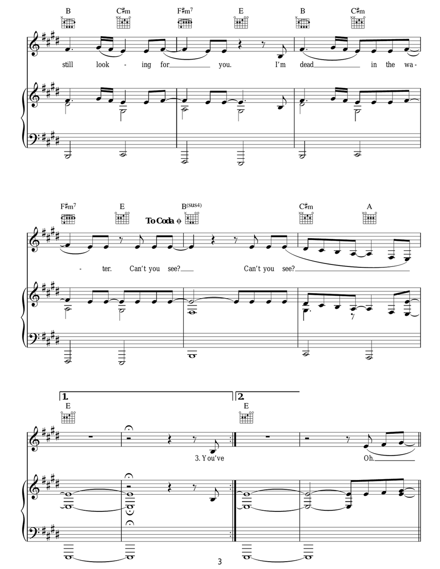 Dead In The Water Dead In The Water Acoustic Guitar scores gallery preview page 3