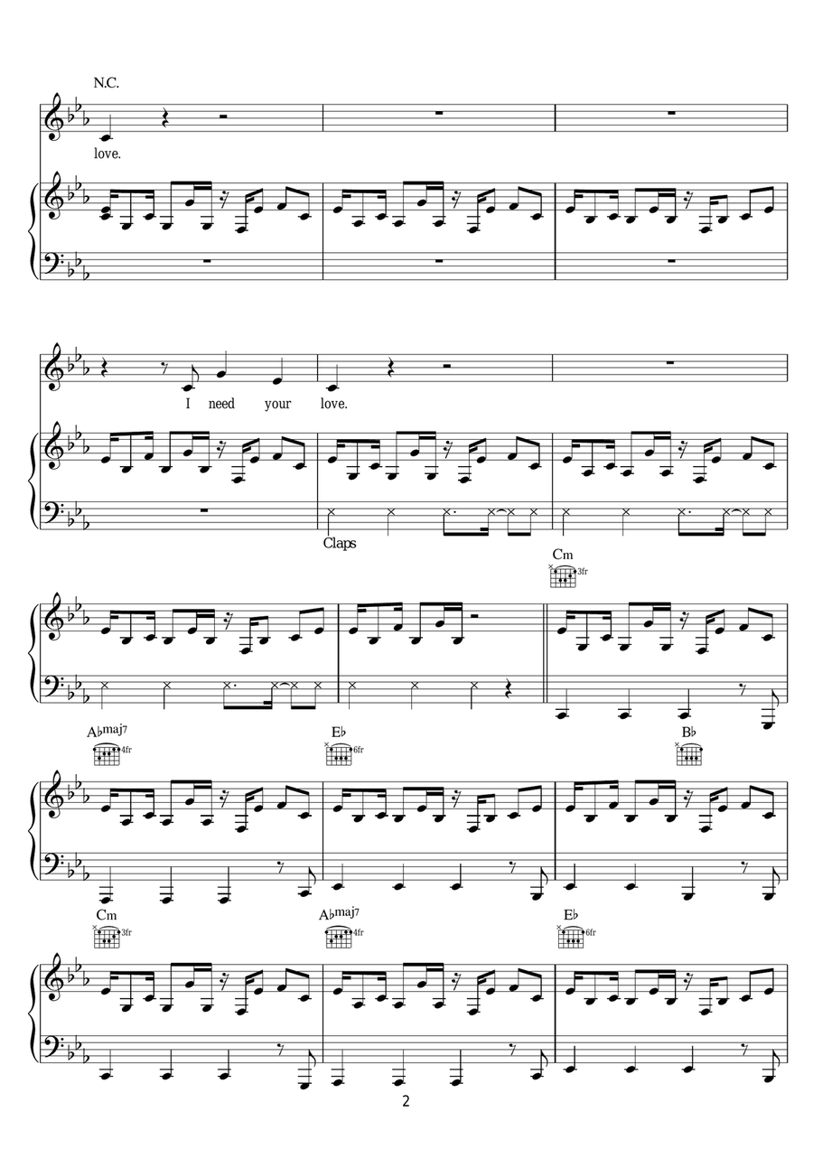 I Need Your Love (featuring Ellie Goulding) Acoustic Guitar scores gallery preview page 2