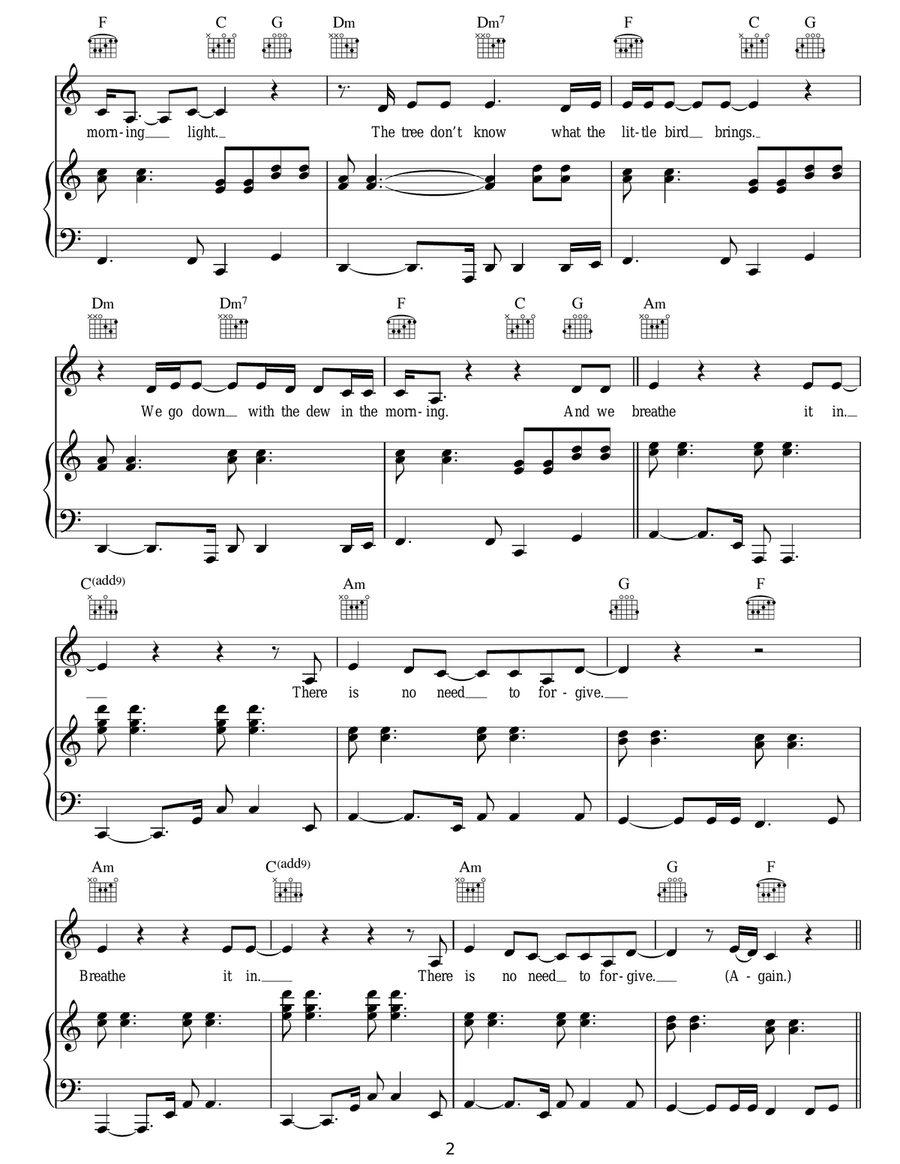We No Who U R Guitar scores gallery preview page 2