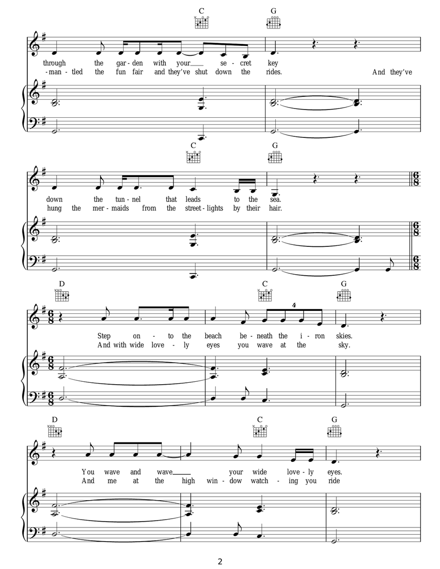 Wide Lovely Eyes Guitar scores gallery preview page 2