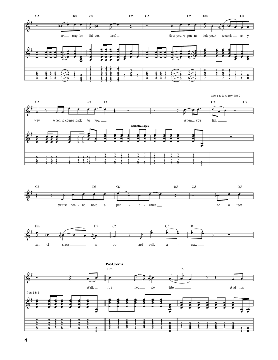 Walk Away Walk Away Acoustic Guitar scores gallery preview page 4