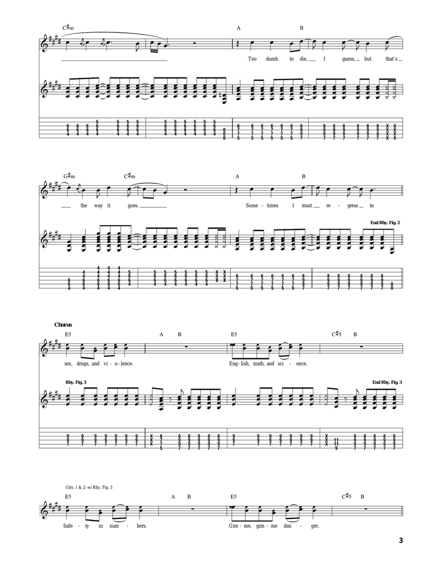 Sex, Drugs & Violence Sex, Drugs & Violence Acoustic Guitar scores gallery preview page 3