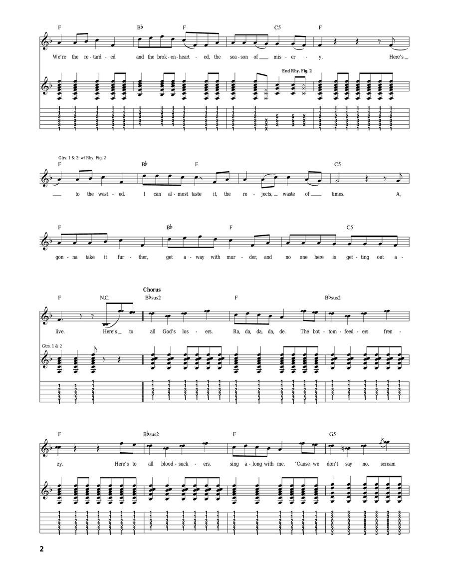 Dirty Rotten Bastards Dirty Rotten Bastards Acoustic Guitar scores gallery preview page 2