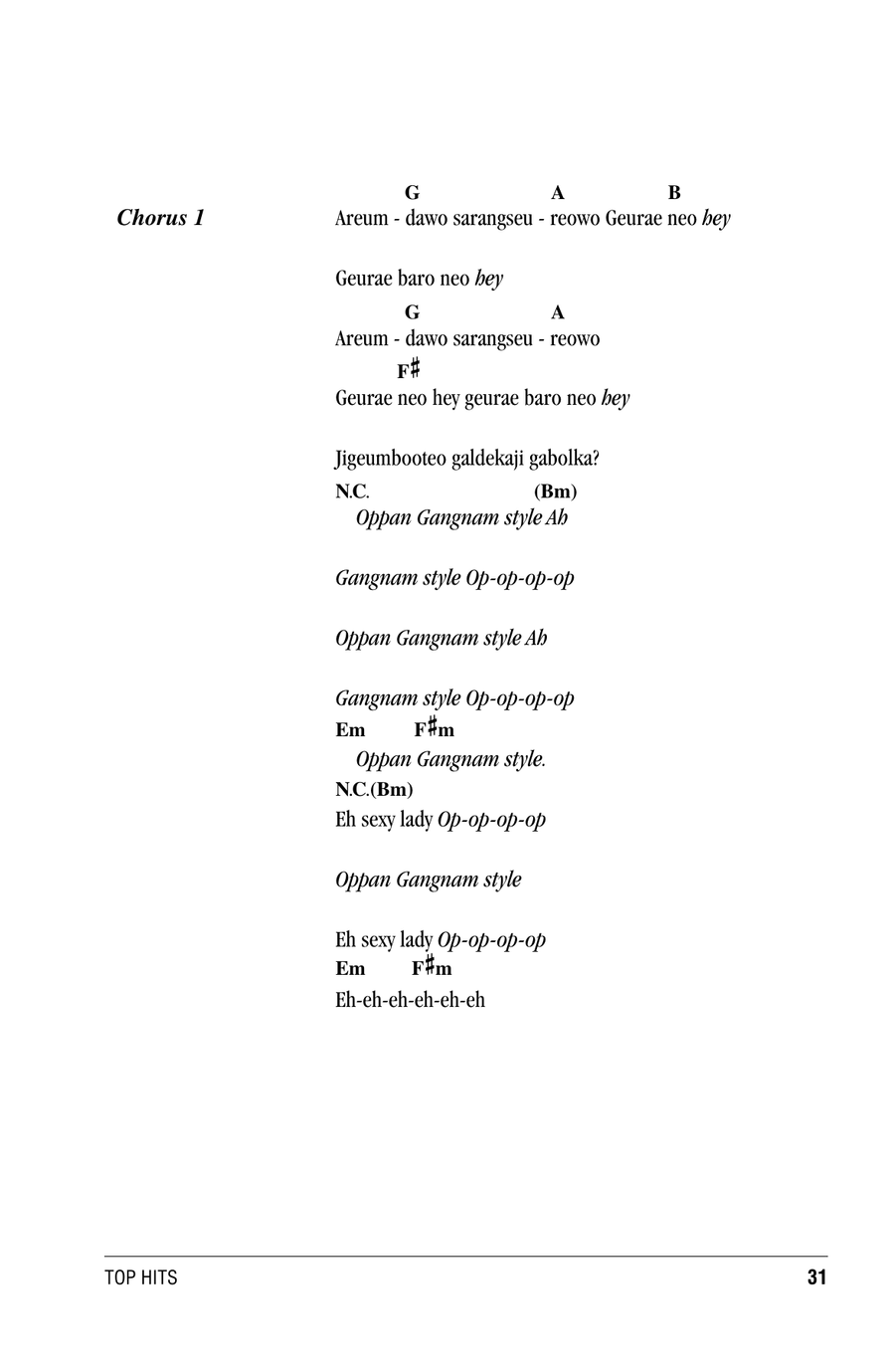 Gangnam Style Gangnam Style Ukulele scores gallery preview page 2