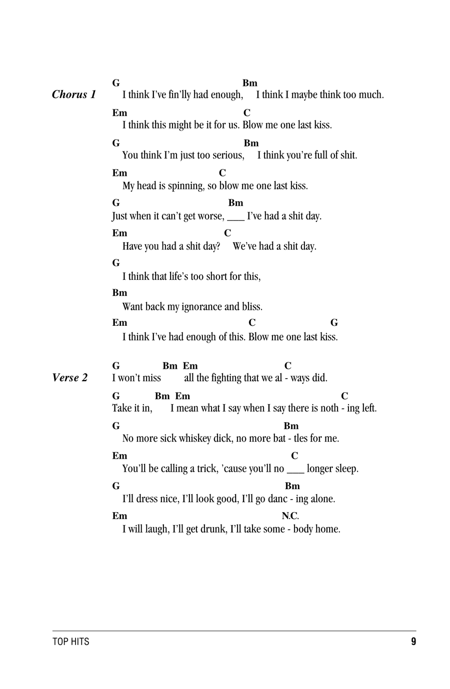 Blow Me (One Last Kiss) Blow Me (One Last Kiss) Ukulele scores gallery preview page 2