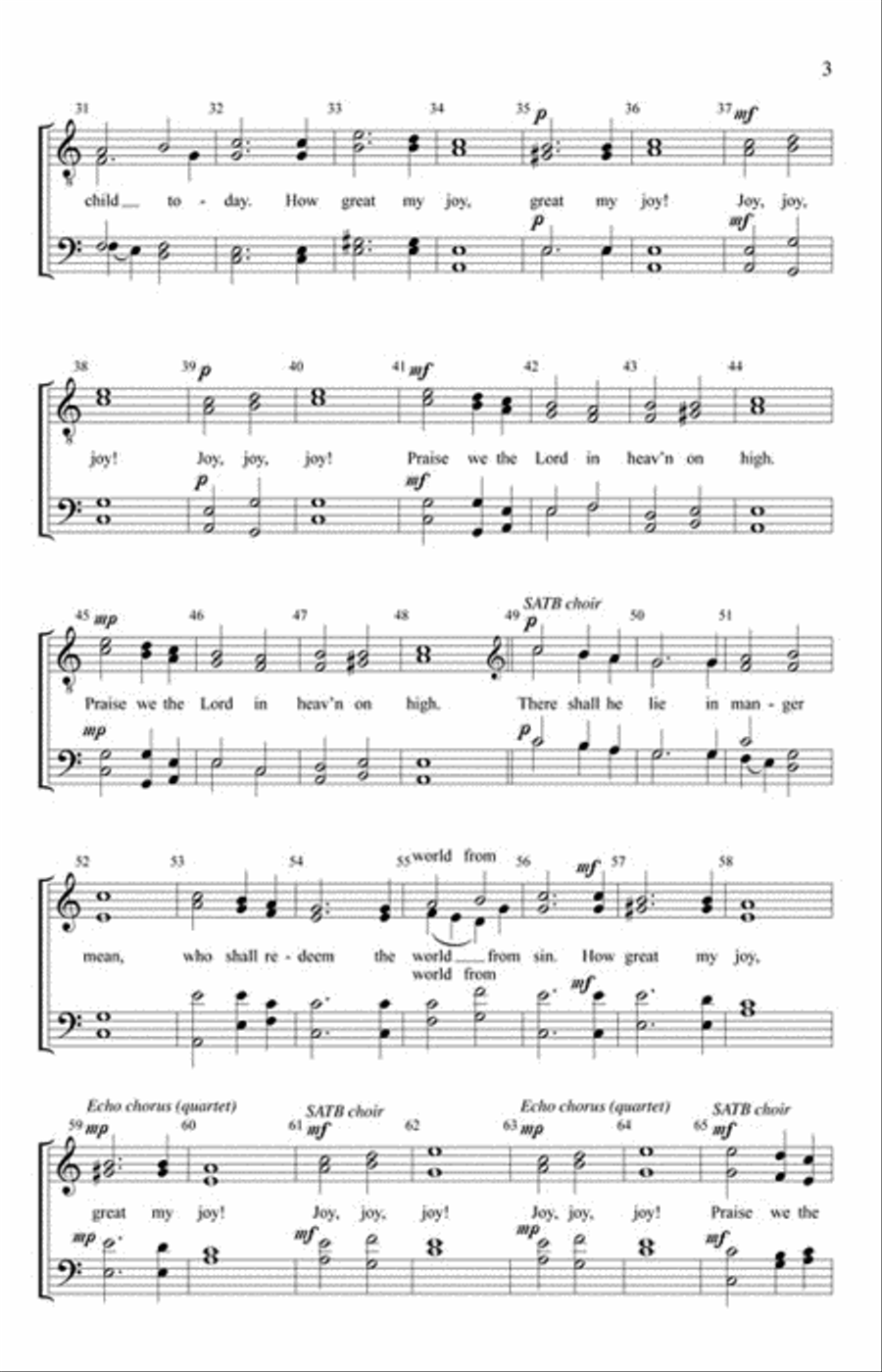 How Great Our Joy How Great Our Joy 4-Part scores gallery preview page 3