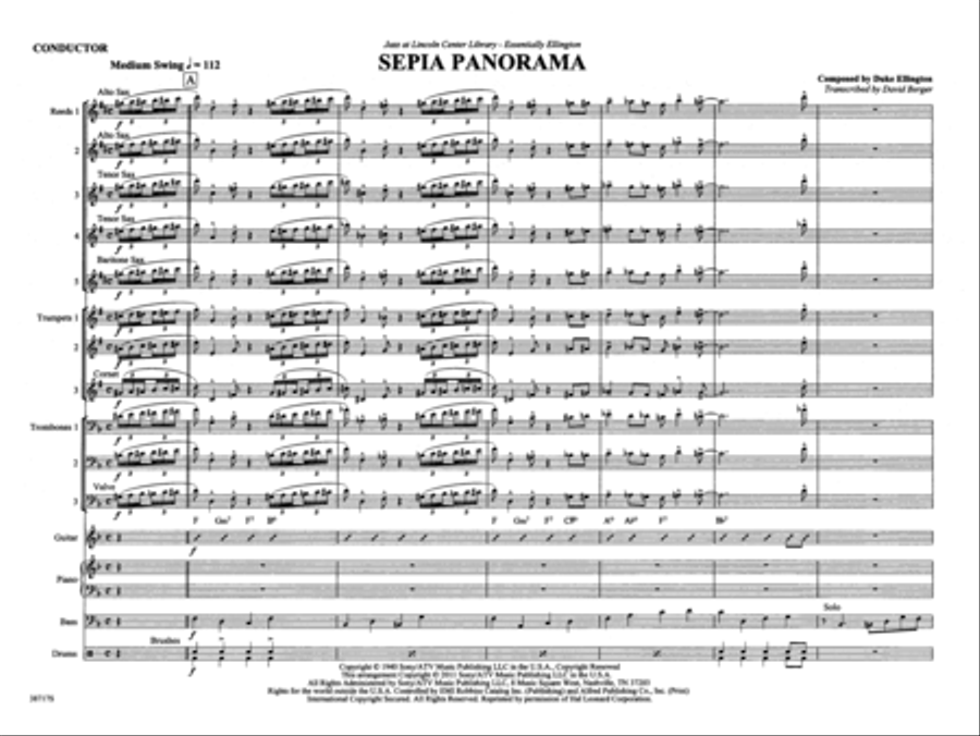 Sepia Panorama Big Band scores gallery preview page 6