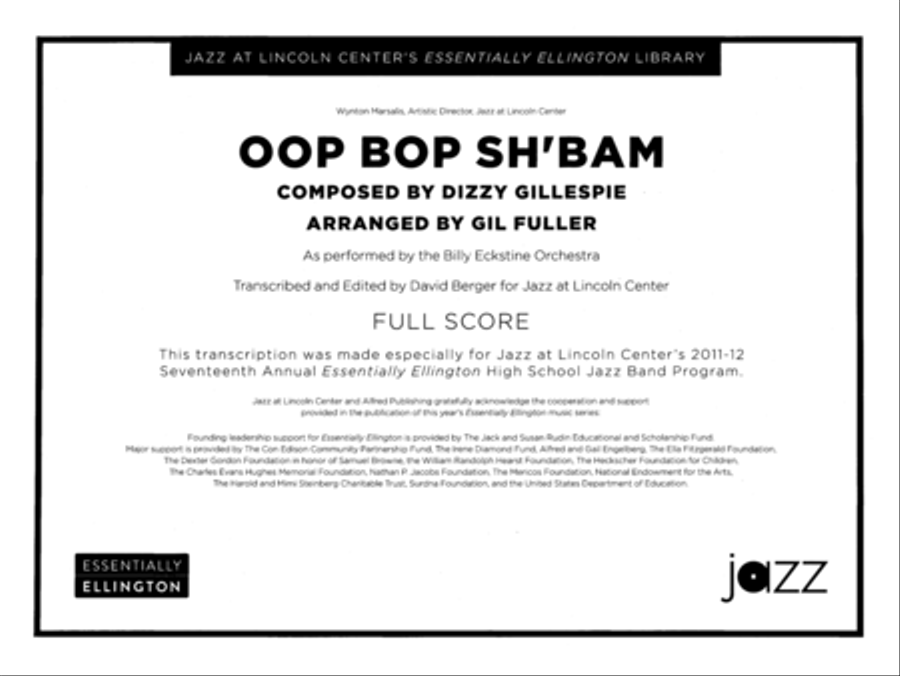 Oop Bop Sh'Bam Jazz Ensemble scores gallery preview page 2