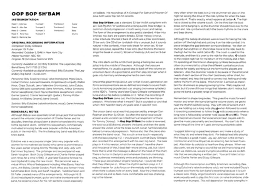 Oop Bop Sh'Bam Jazz Ensemble scores gallery preview page 5