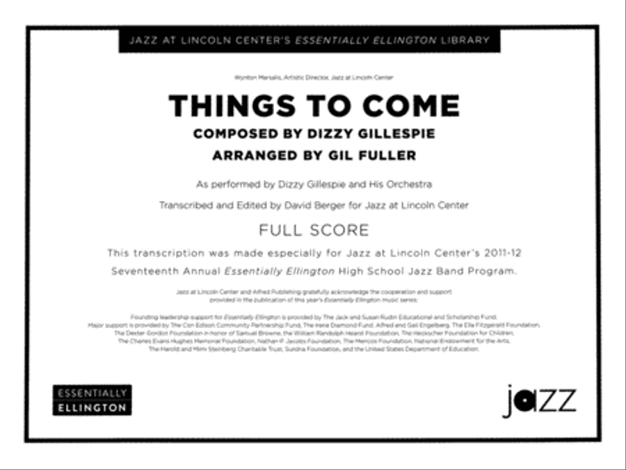 Things to Come Jazz Ensemble scores gallery preview page 2