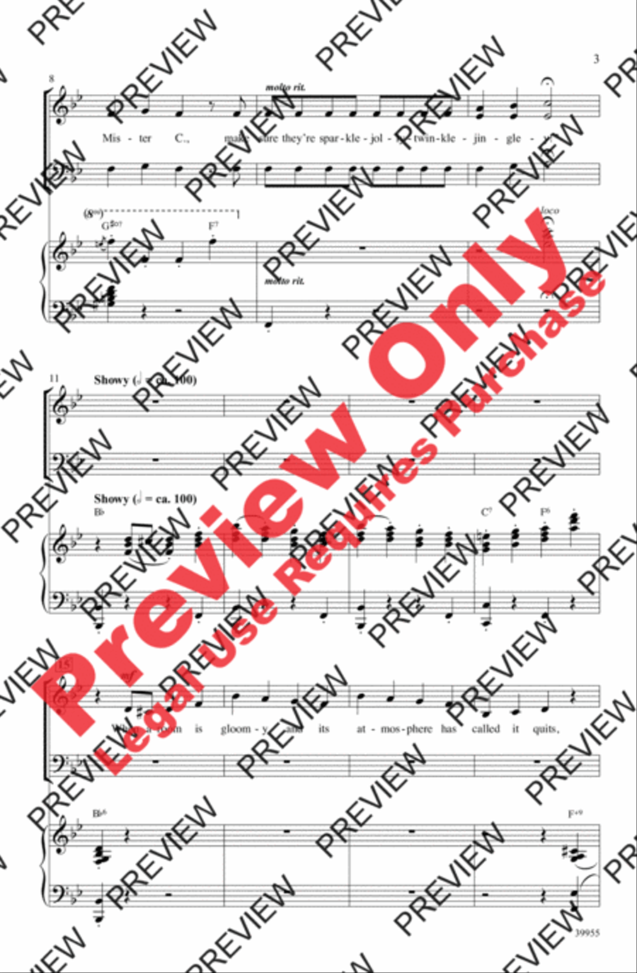 Elf: A Medley from the Broadway Musical 3-Part scores gallery preview page 3