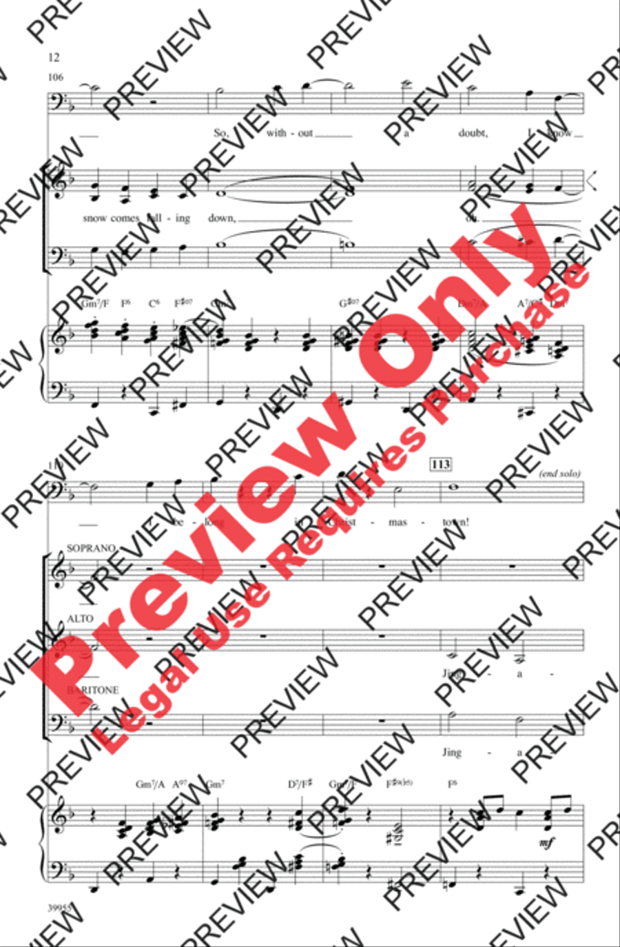 Elf: A Medley from the Broadway Musical 3-Part scores gallery preview page 12