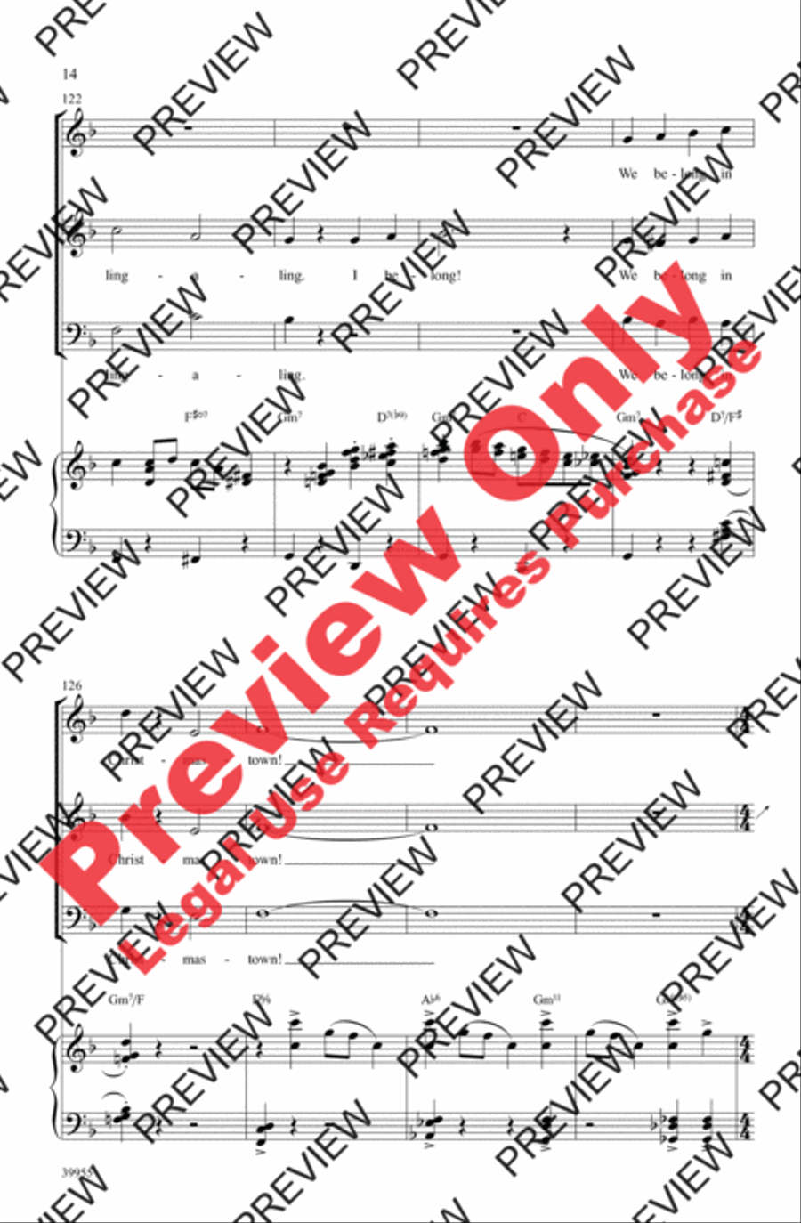Elf: A Medley from the Broadway Musical 3-Part scores gallery preview page 14