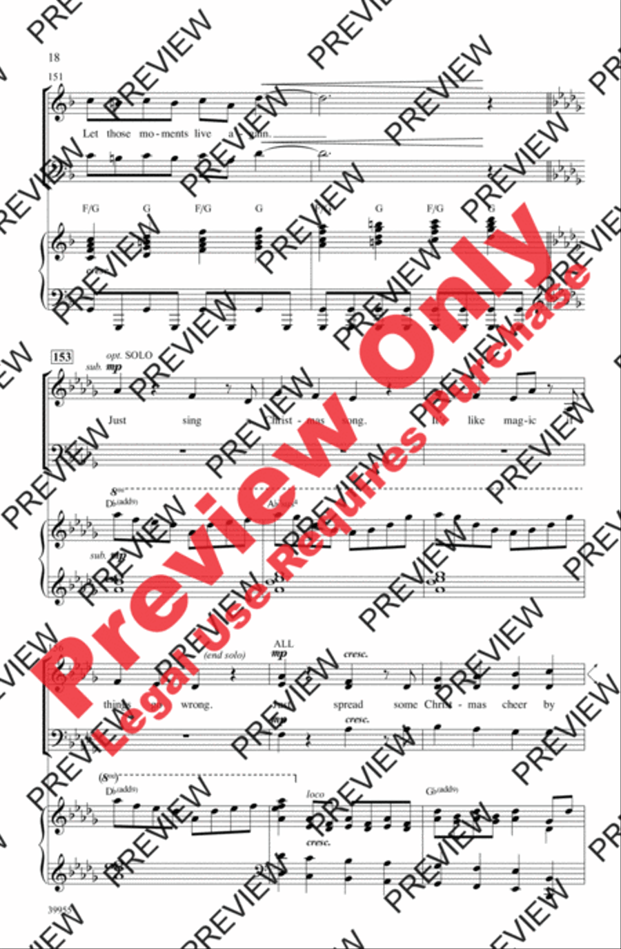 Elf: A Medley from the Broadway Musical 3-Part scores gallery preview page 18