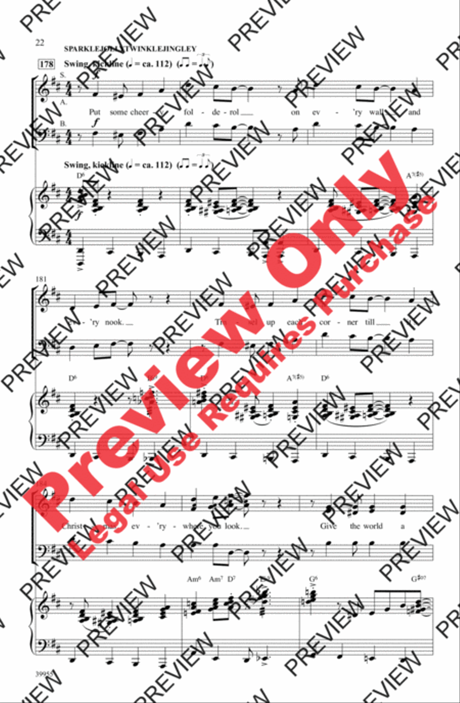 Elf: A Medley from the Broadway Musical 3-Part scores gallery preview page 22