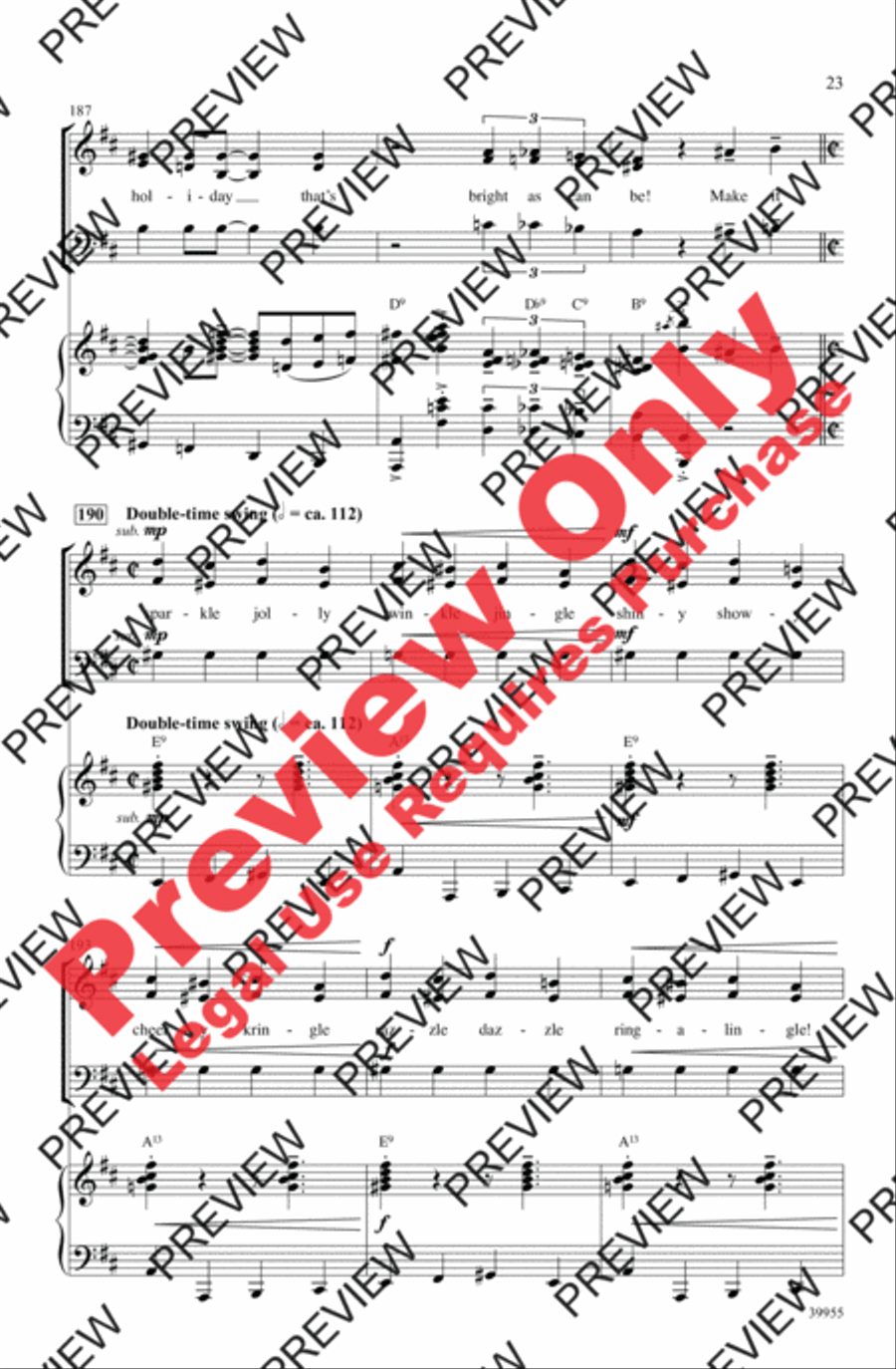 Elf: A Medley from the Broadway Musical 3-Part scores gallery preview page 23