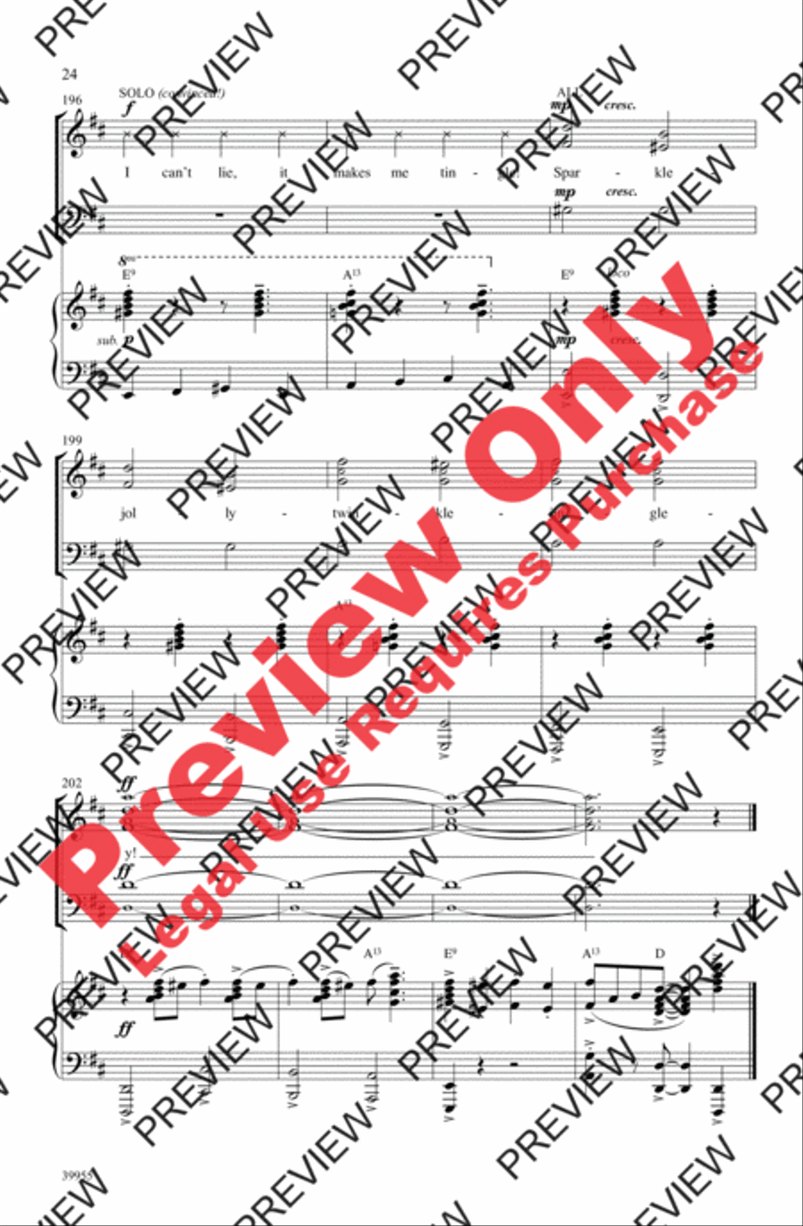 Elf: A Medley from the Broadway Musical 3-Part scores gallery preview page 24