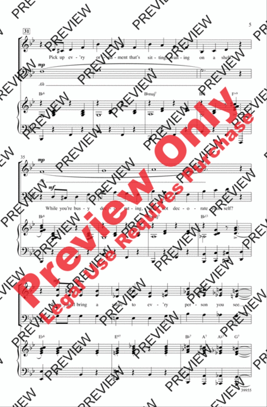 Elf: A Medley from the Broadway Musical 3-Part scores gallery preview page 5