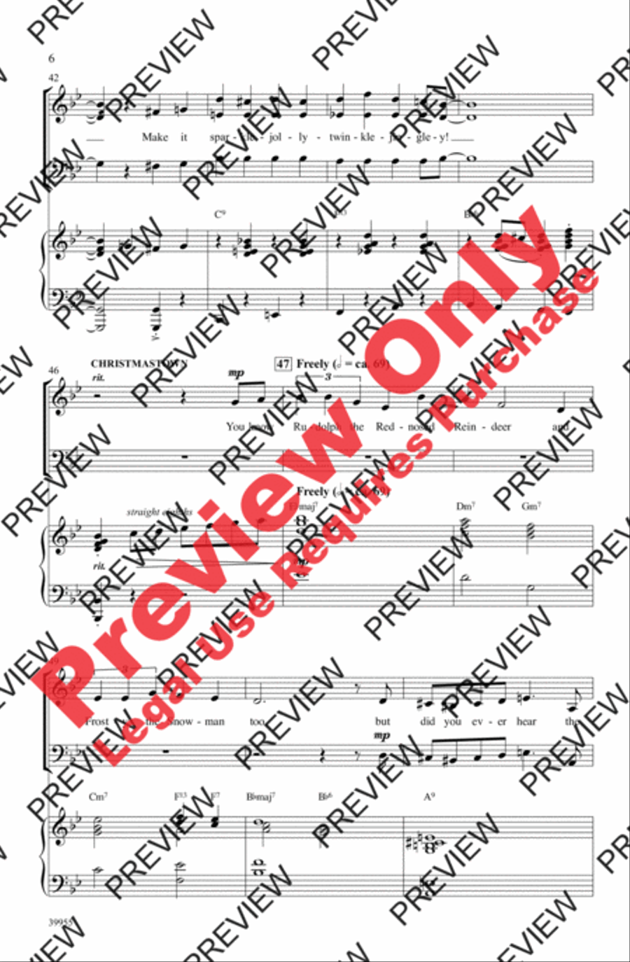 Elf: A Medley from the Broadway Musical 3-Part scores gallery preview page 6