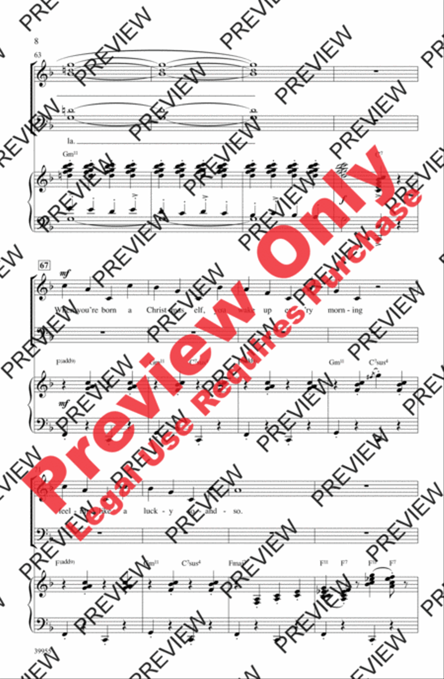 Elf: A Medley from the Broadway Musical 3-Part scores gallery preview page 8