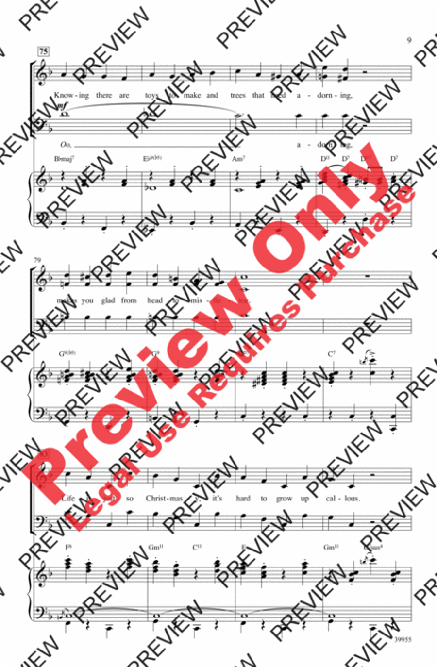 Elf: A Medley from the Broadway Musical 3-Part scores gallery preview page 9