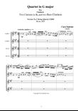 Clarinet Quartet in G major - CS135