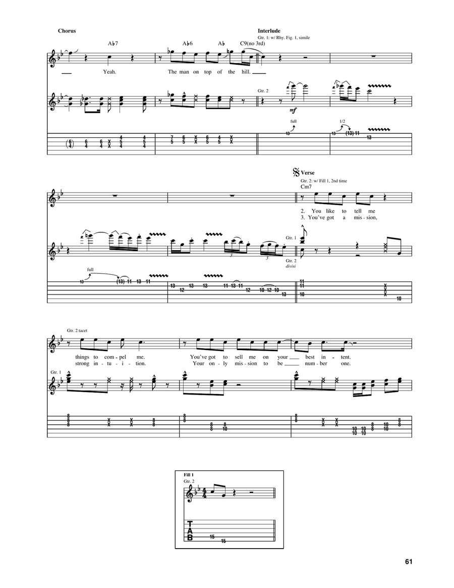 Top Of The Hill Top Of The Hill Electric Guitar scores gallery preview page 3