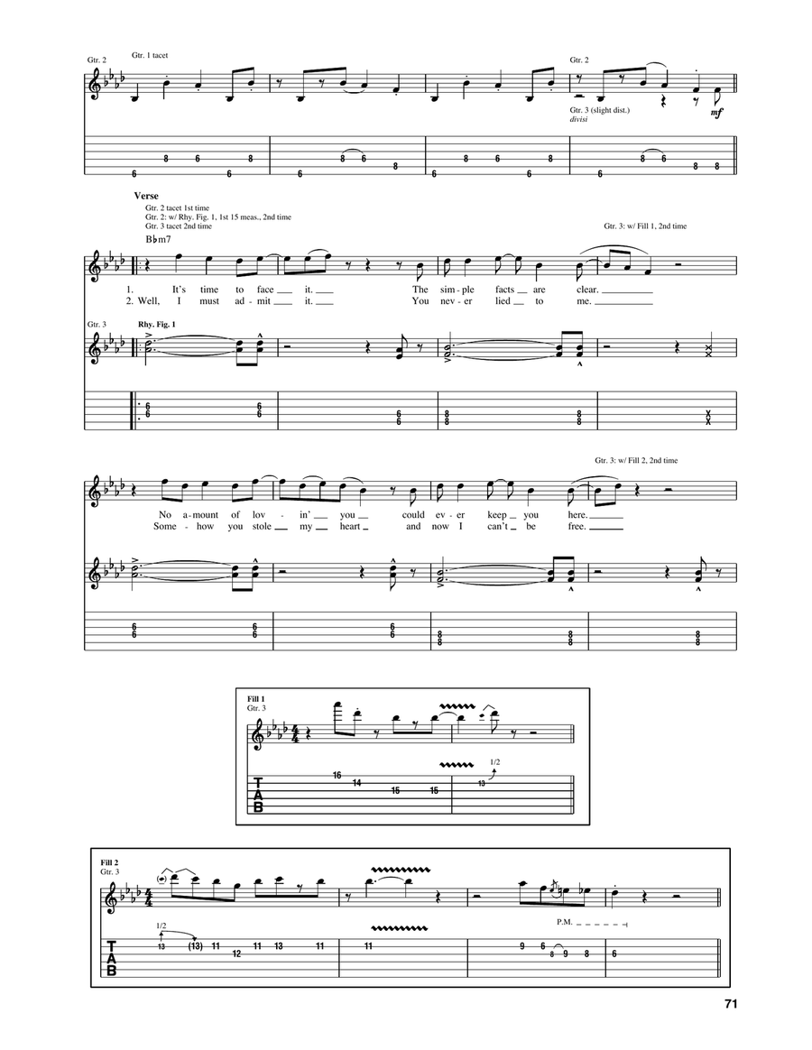 Running Out On Me Running Out On Me Electric Guitar scores gallery preview page 2