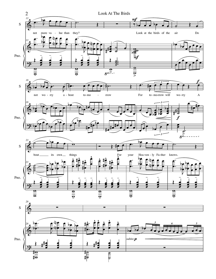 LOOK AT THE BIRDS LOOK AT THE BIRDS Voice scores gallery preview page 2
