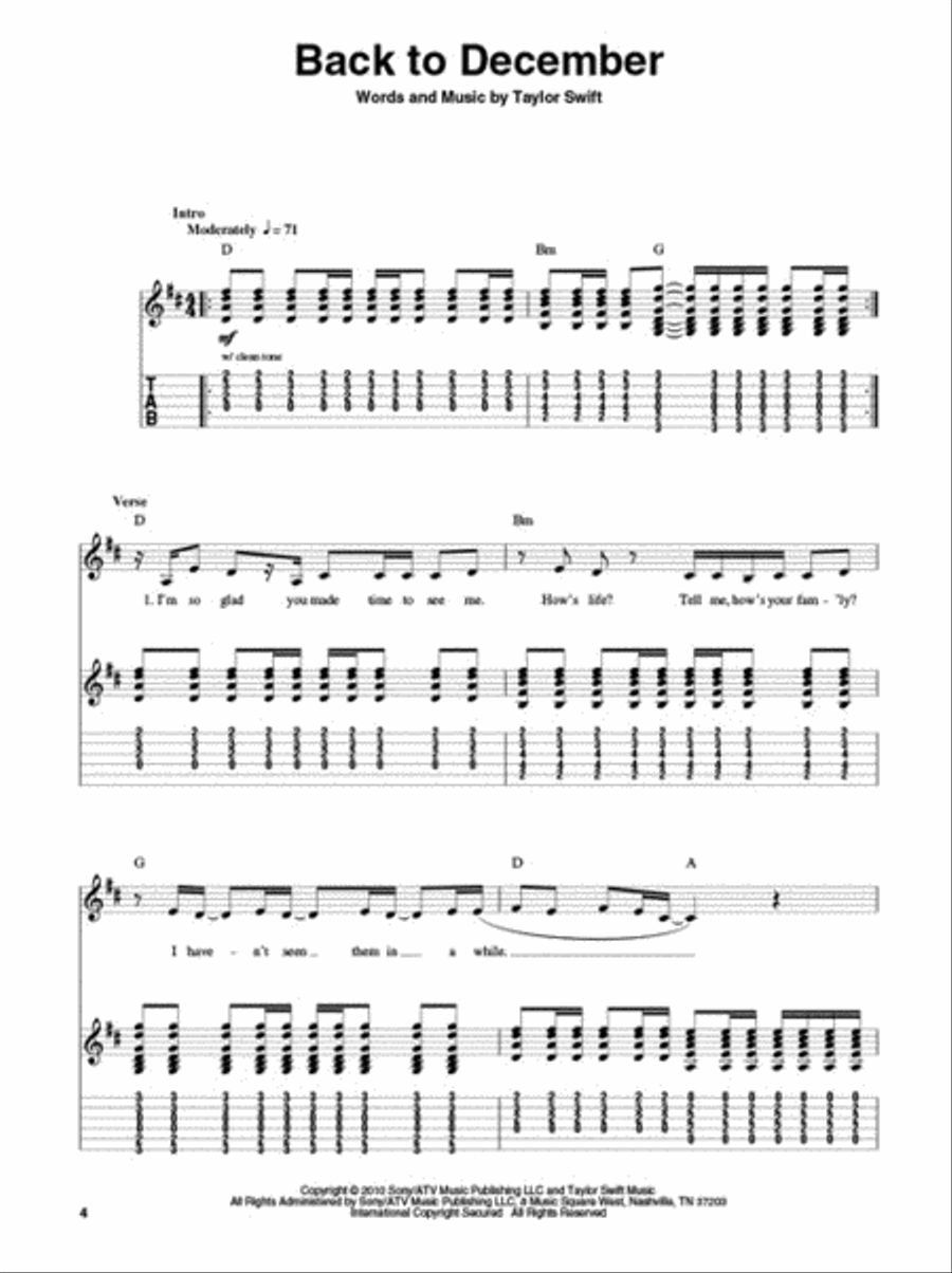 Taylor Swift Electric Guitar scores gallery preview page 3