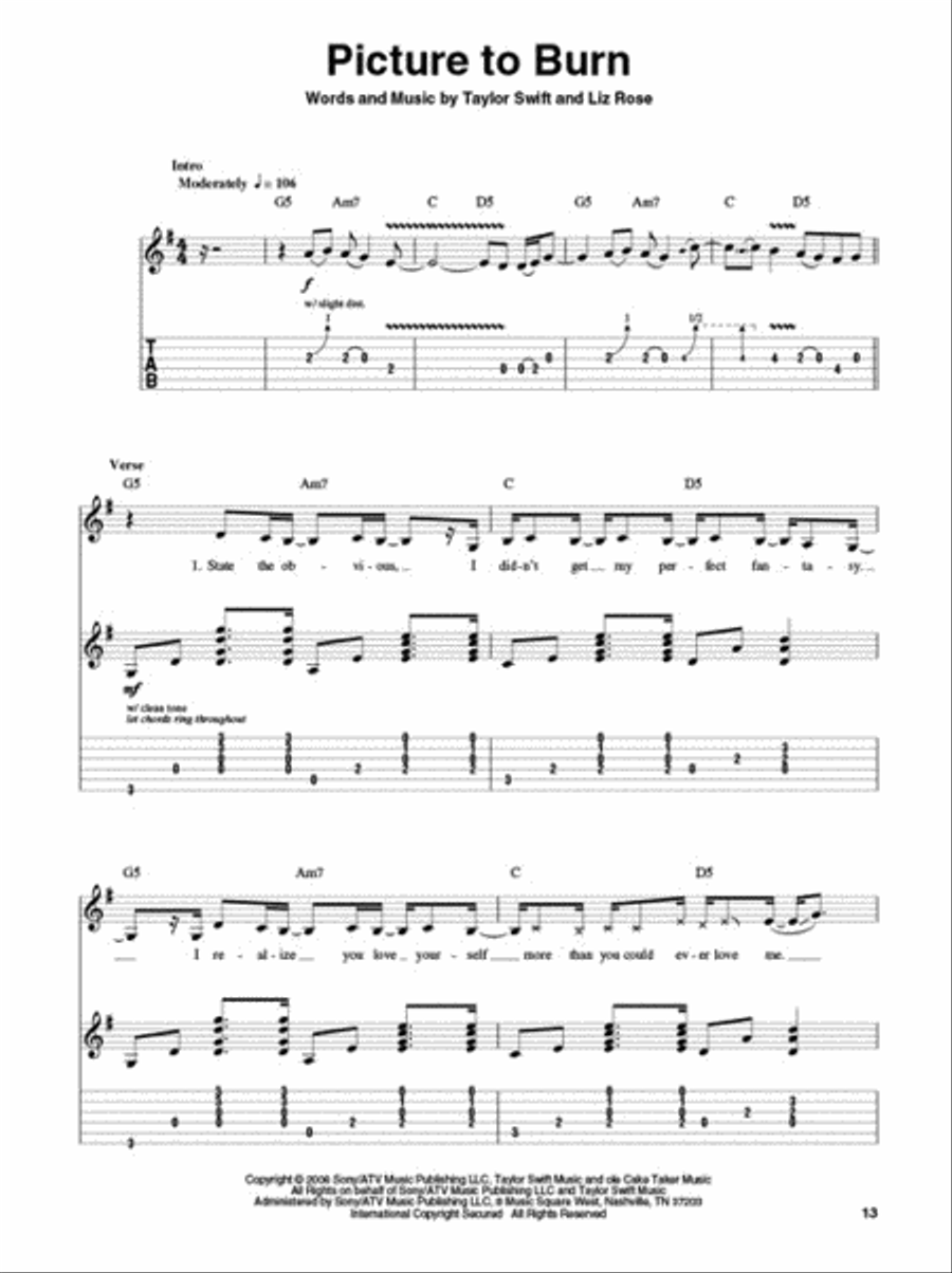 Taylor Swift Electric Guitar scores gallery preview page 4