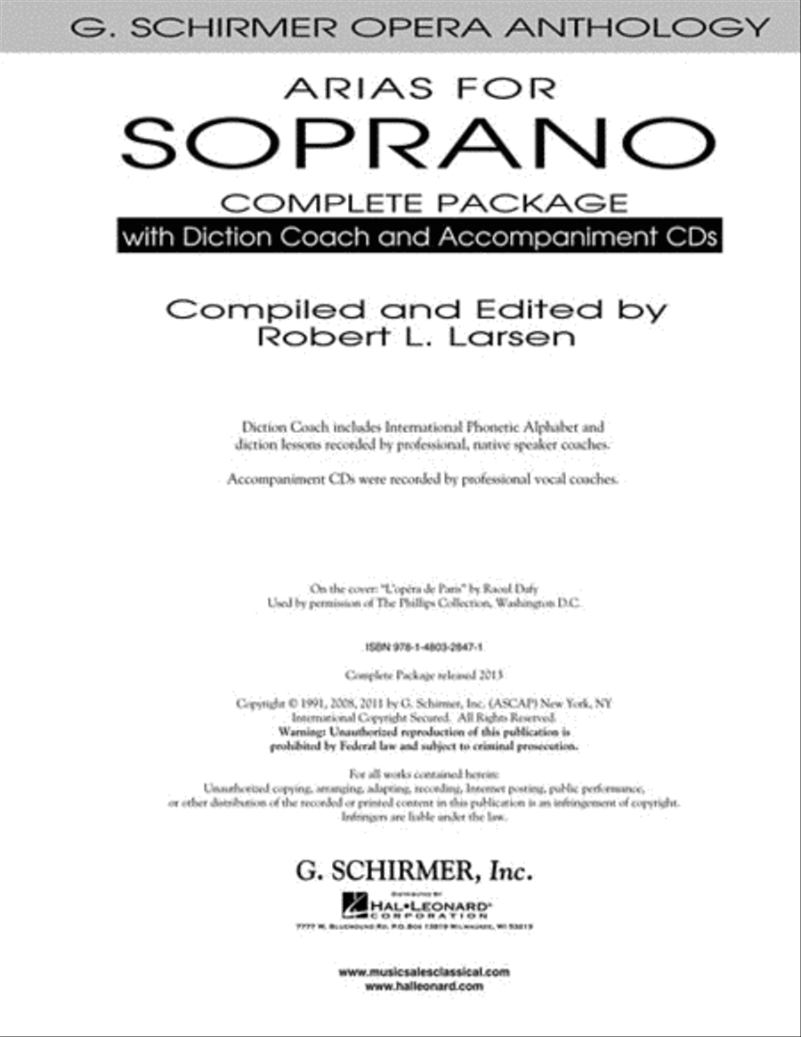 Arias for Soprano – Complete Package Voice Solo scores gallery preview page 3