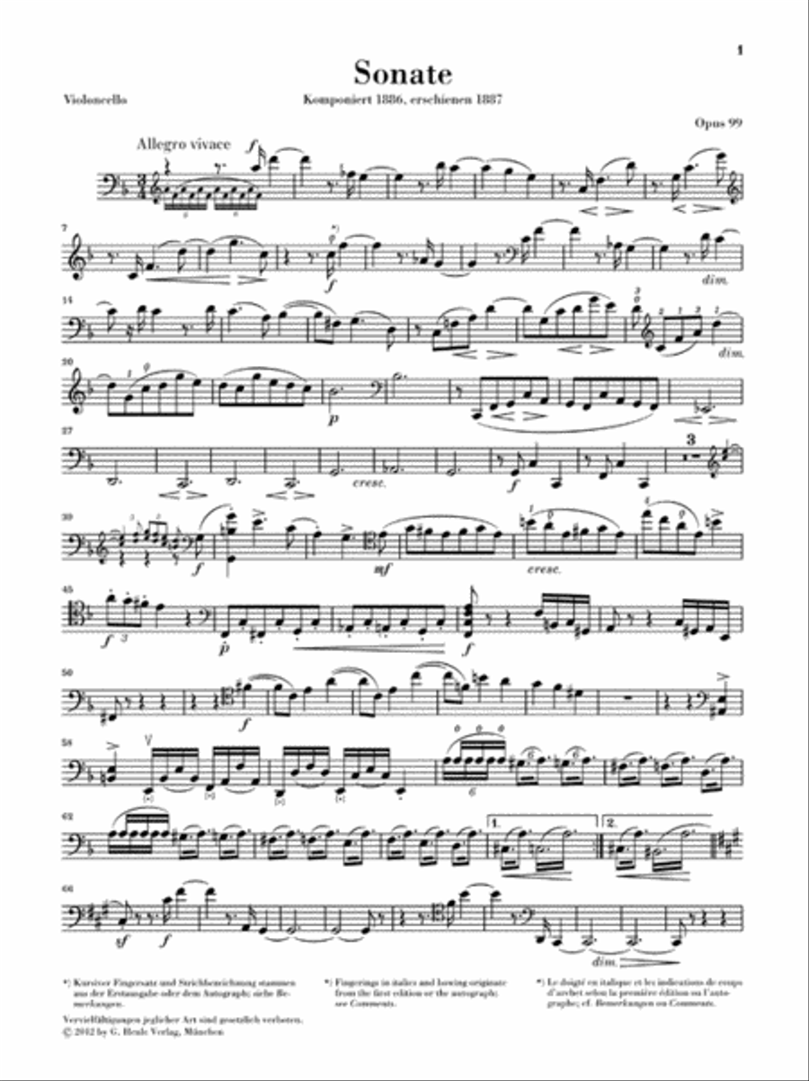 Sonata in F Major Op. 99 for Piano and Violoncello Piano Accompaniment scores gallery preview page 4