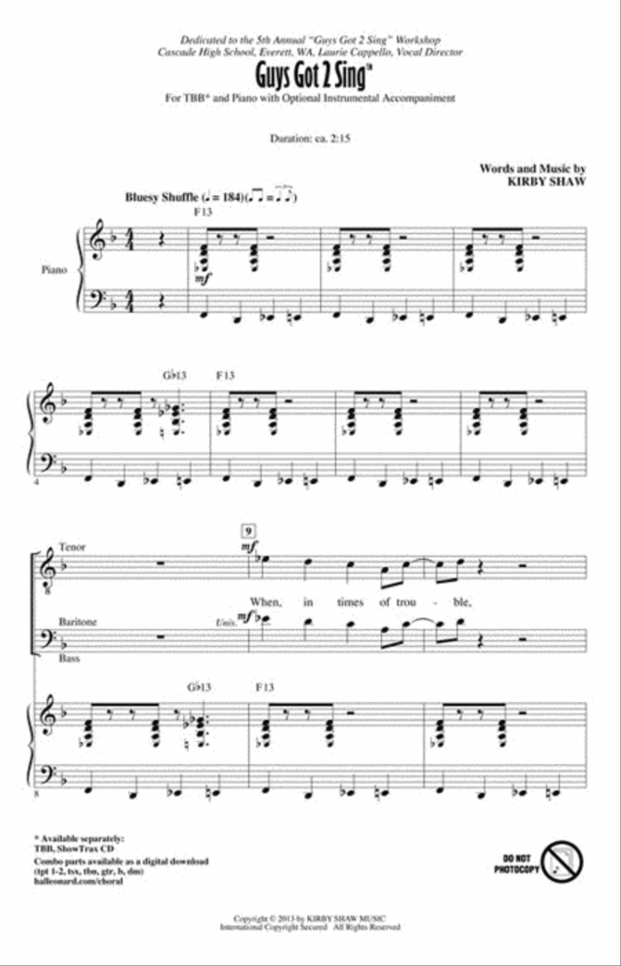 Guys Got 2 Sing Guys Got 2 Sing 3-Part scores gallery preview page 2