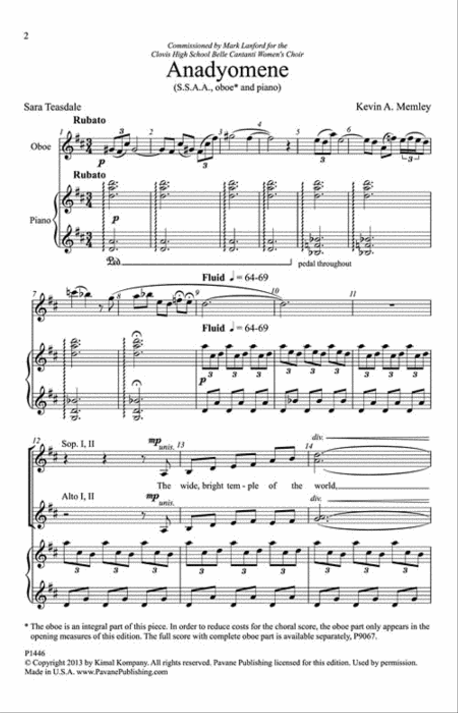 Anadyomene Choir scores gallery preview page 2