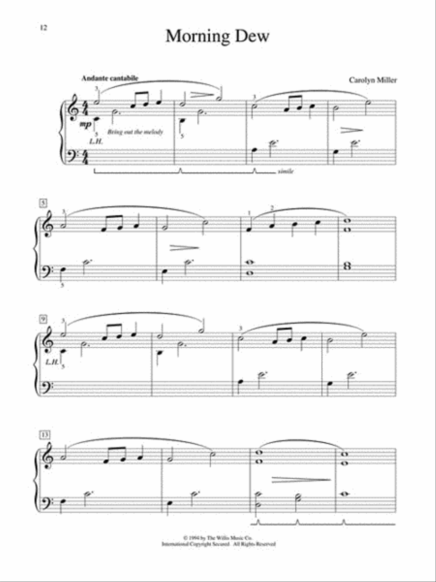 Composer's Choice – Carolyn Miller Easy Piano scores gallery preview page 4