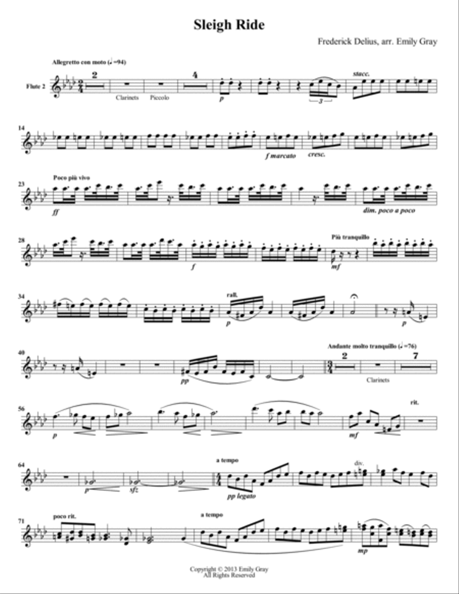 Sleigh Ride (Set of Parts) Concert Band scores gallery preview page 5