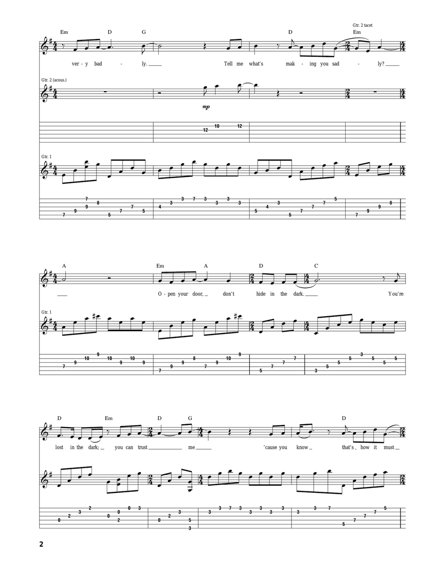 Sad Lisa Sad Lisa Acoustic Guitar scores gallery preview page 2