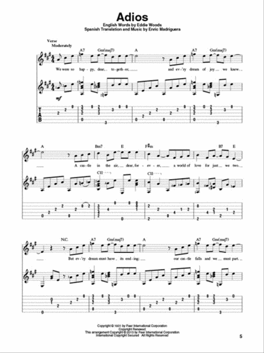Fingerpicking Latin Favorites Electric Guitar scores gallery preview page 4