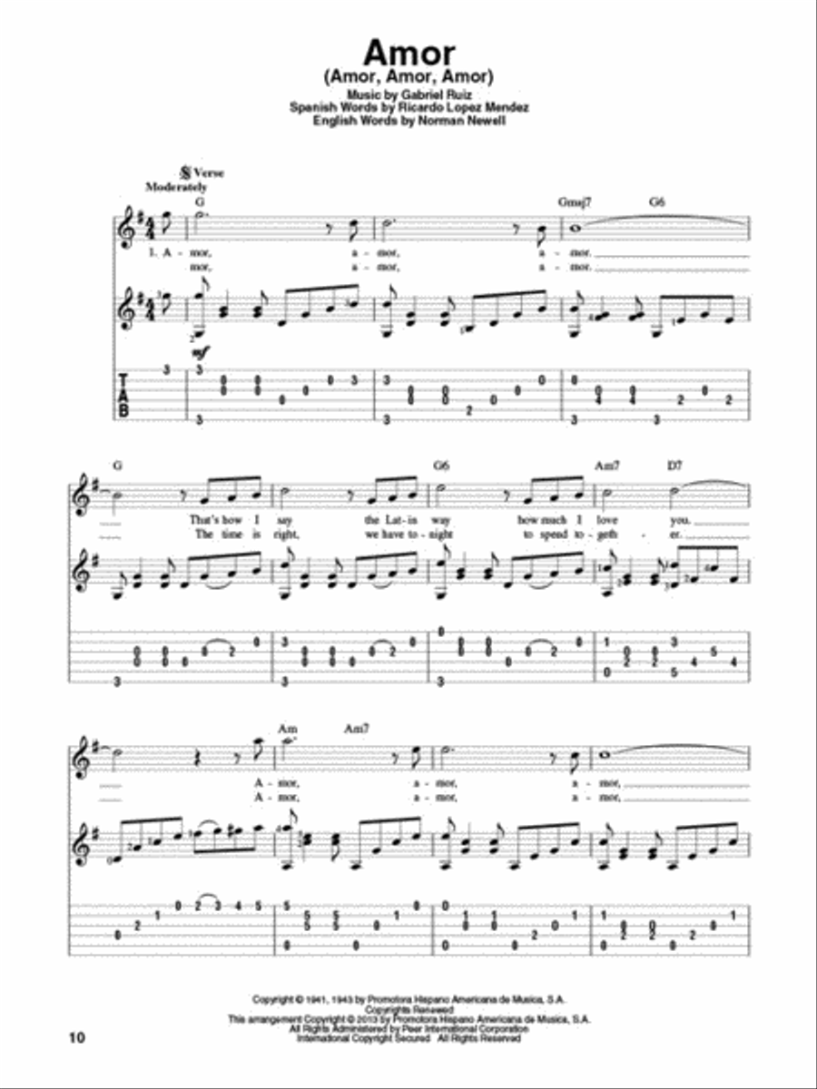 Fingerpicking Latin Favorites Electric Guitar scores gallery preview page 5
