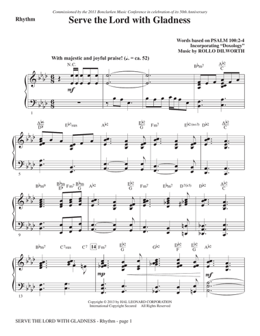 Serve the Lord with Gladness - Rhythm