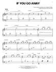 If You Go Away [Jazz version] (arr. Brent Edstrom)